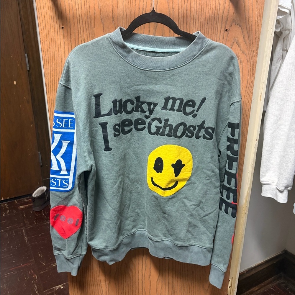 Cactus Plant Flea Market x men’s See Ghost Sweatshirt Kanye West Crewneck small